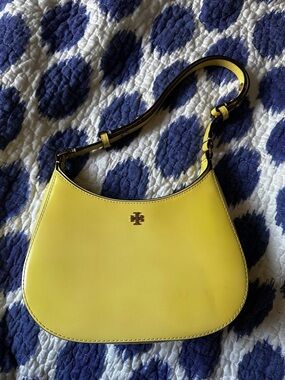 Tory Burch Lemon Yellow Leather Shoulder Bag